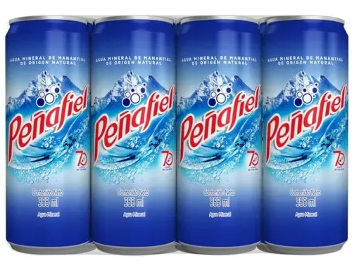Agua mineral peñafiel de 355 ml, 12 pack, caja