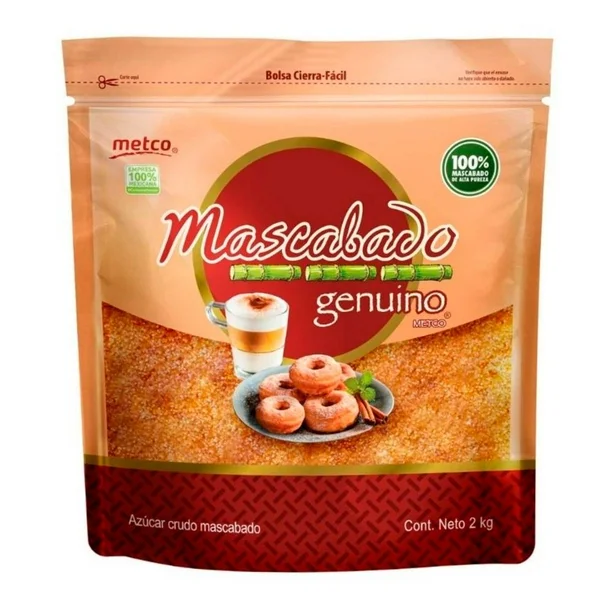 Azúcar mascabado.metco, 2 kilos., pieza