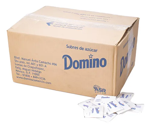 azúcar refinada 2000 sobres domino, paquete