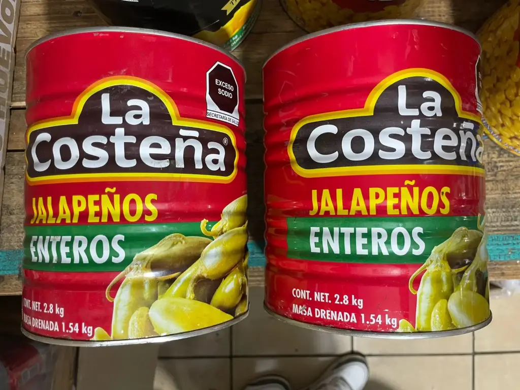 Chile jalapeño enteros, la costeña, 2.8kg, lata