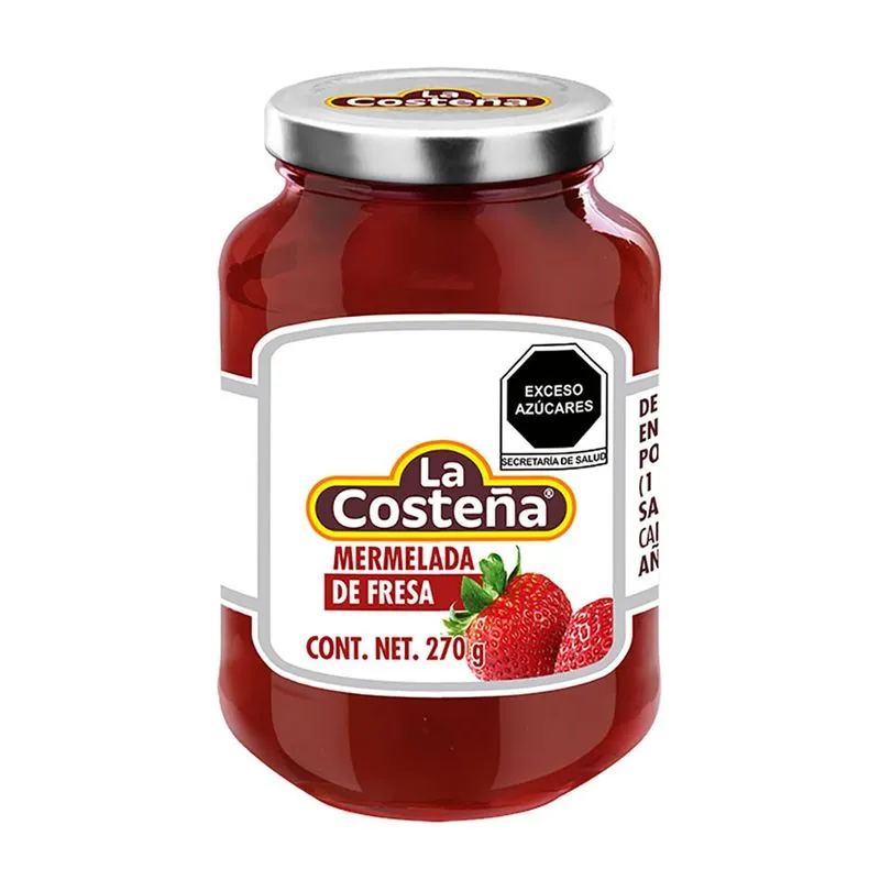 Mermelada de  fresa 270gr, La Costeña, pieza