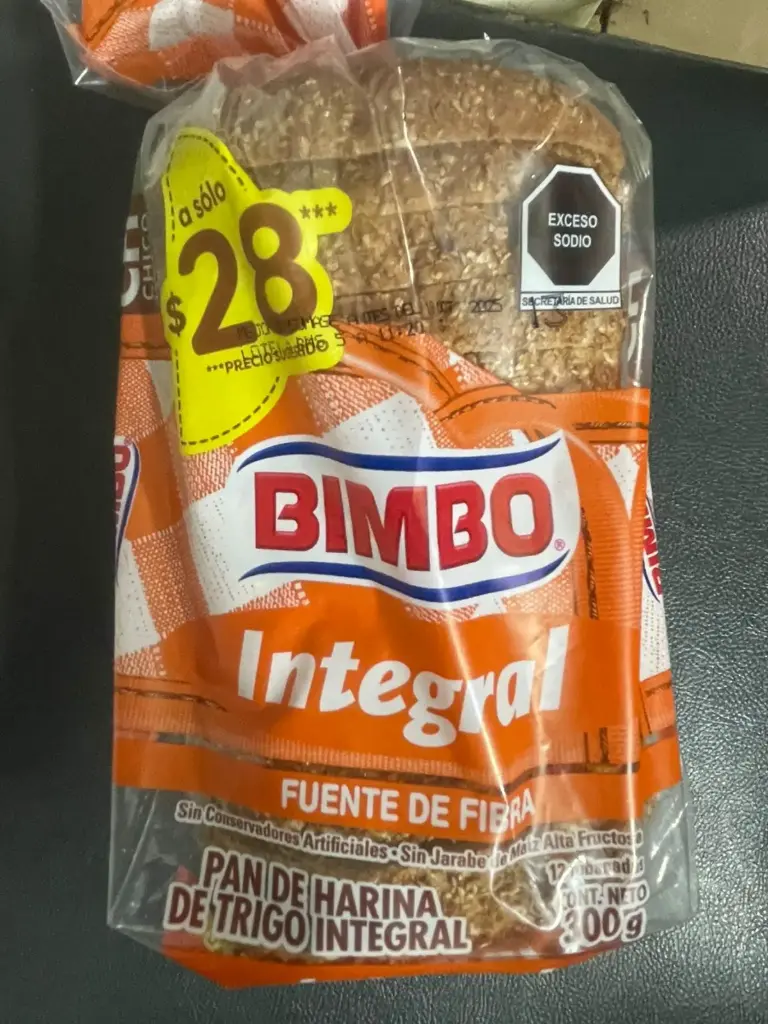 [2632] Pan integral chico, bimbo, 300 gramos, paquete