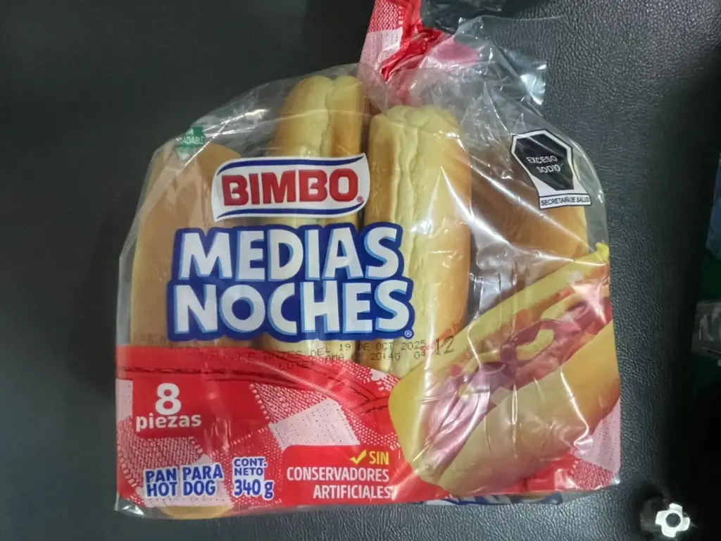 [794C] Pan medias noches 340 gr, bimbo, paquete 8