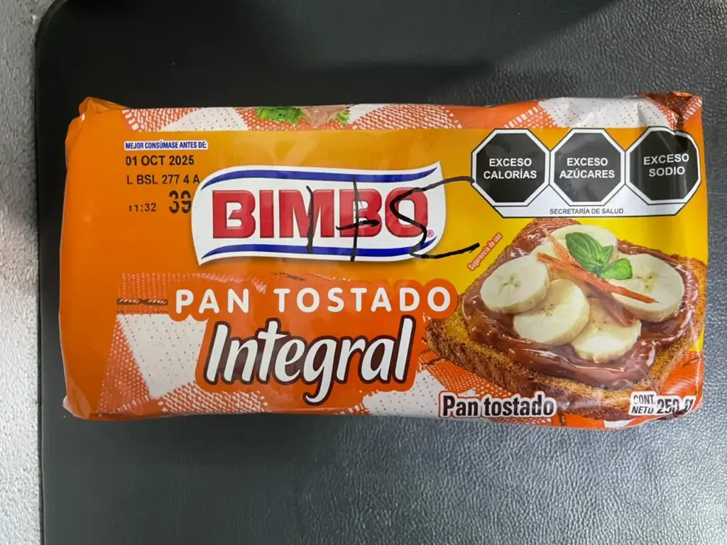 [803] Pan tostado integral, bimbo, 250 gramos, pieza
