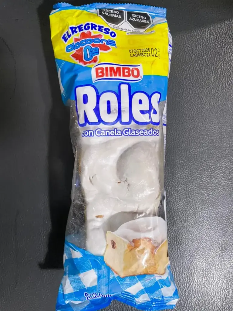 [917] Roles con canela glaseados, bimbo, 180 gramos