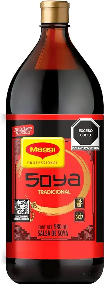 Salsa de soya tradicional, maggi, 980 ml, litro