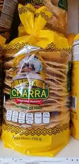 Tostadas charras, paquete