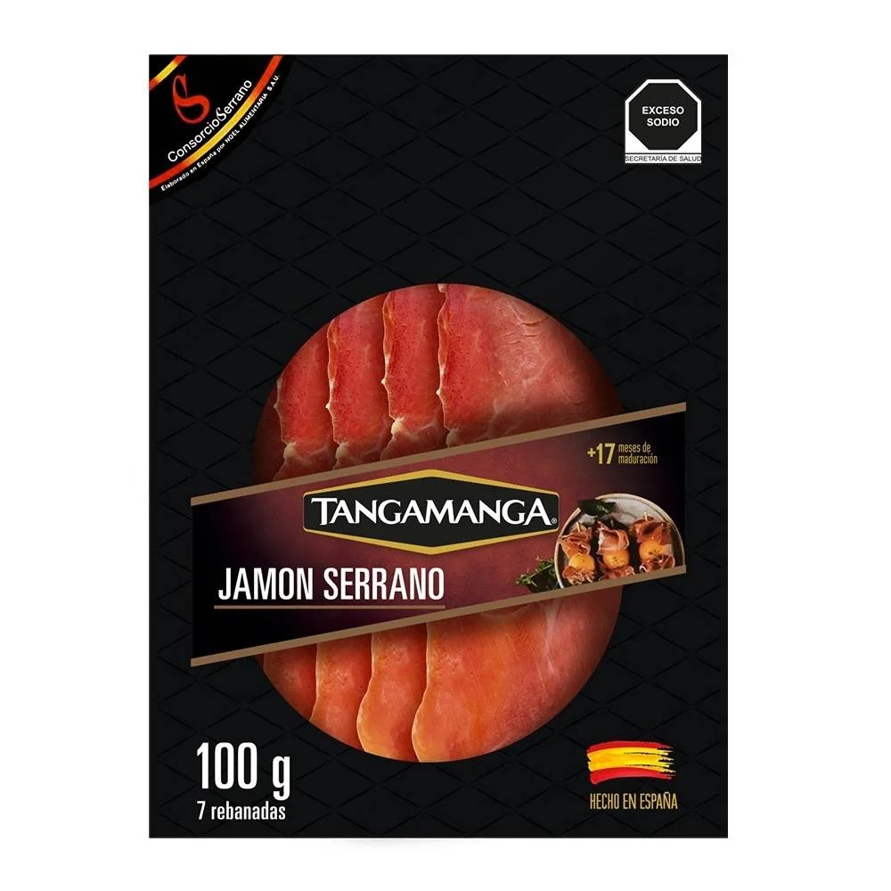 [1367] Jamón serrano español tangamanga, 100gr