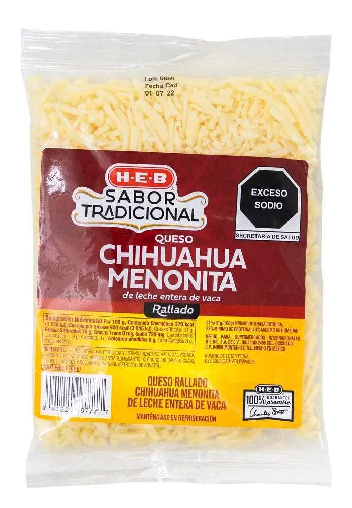 [1389] Queso chihuahua rallado, kilo