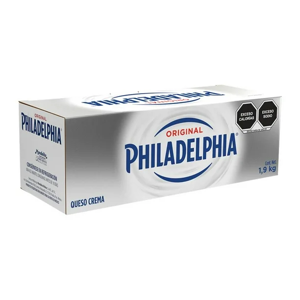 Queso crema en barra philadelphia, 1.9 kilo, pieza