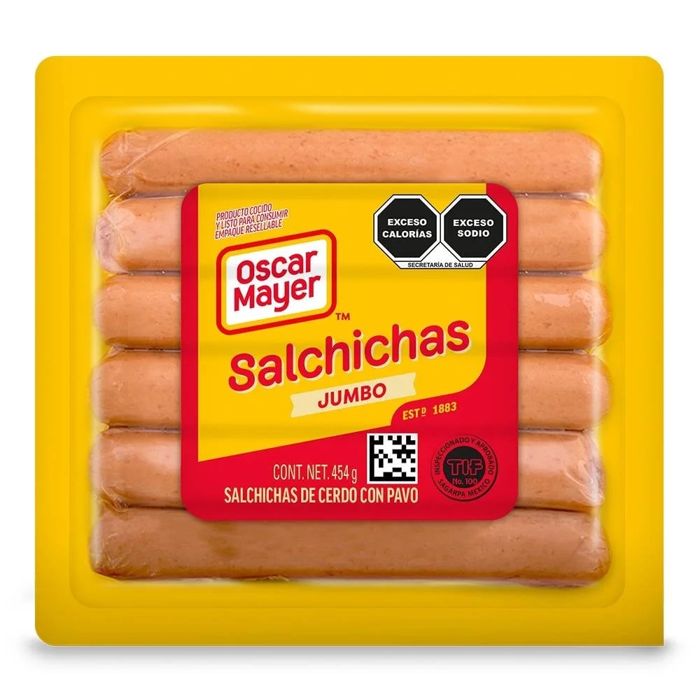 [1453] Salchicha oscar mayer, 6 piezas, paquete