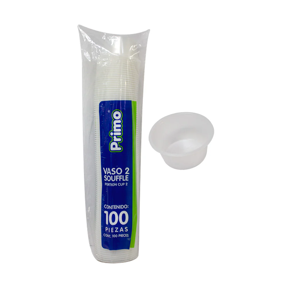 [1602] Vaso 2 onzas, 100 piezas, paquete