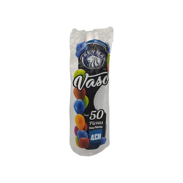 Vaso plastico 4 onzas 50 pz, reyma, paquete