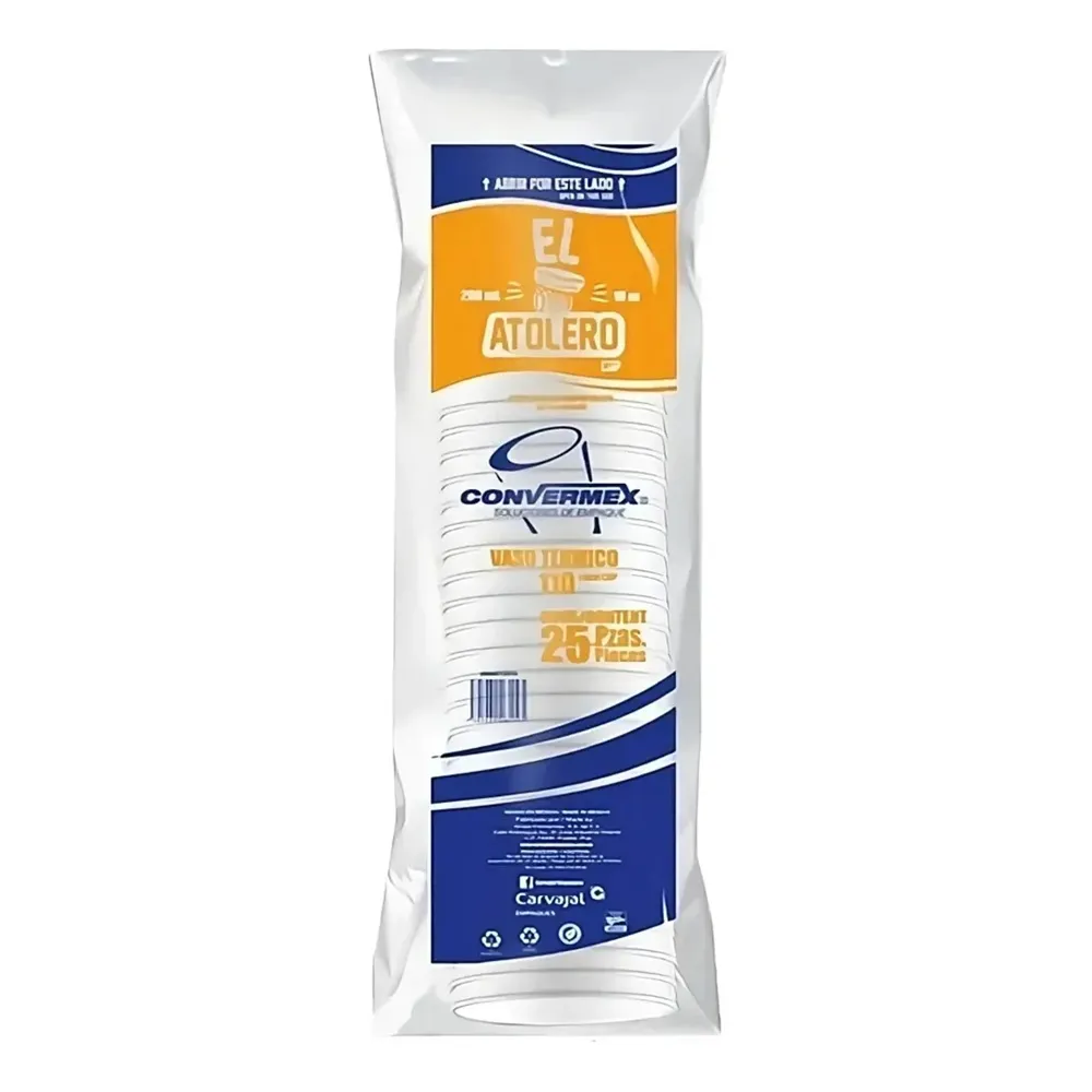 Vaso convermex termico 110, 25 piezas, paquete