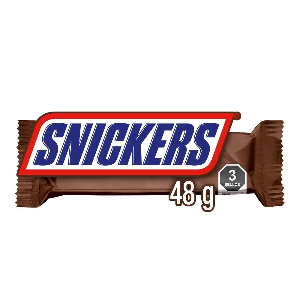 Chocolate con leche, snickers, pieza