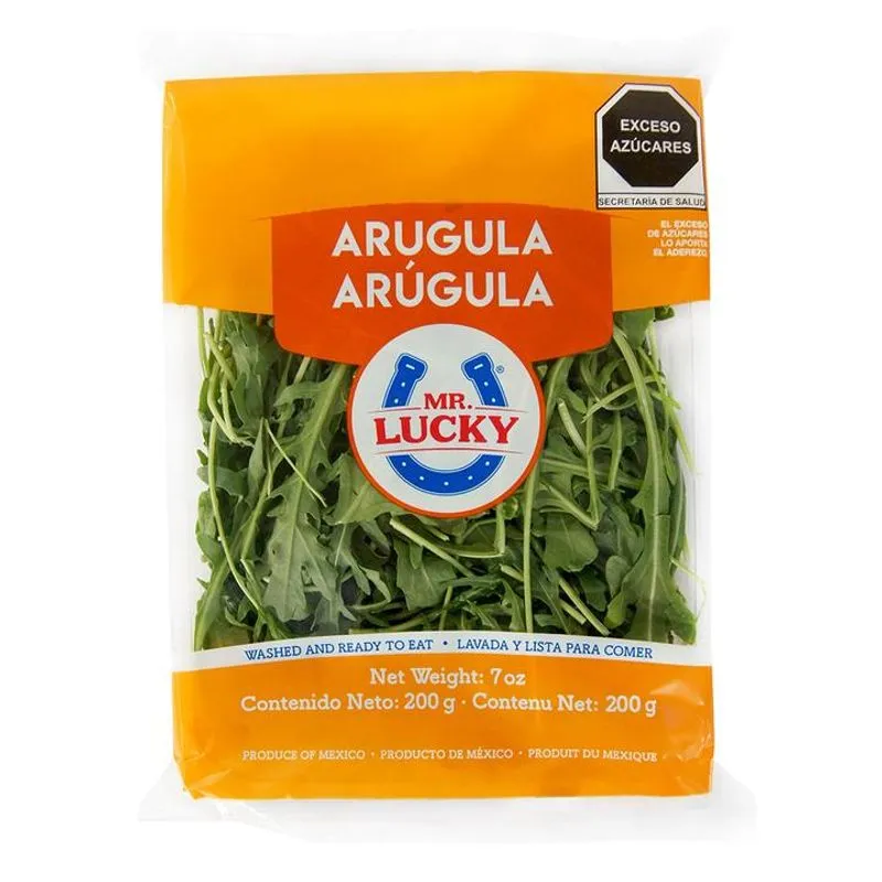 Arúgula baby paquete, mr. lucky, 200 grs, paquete