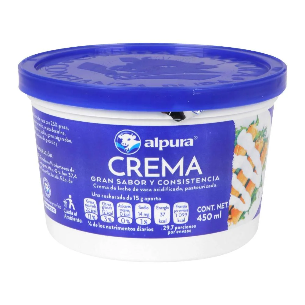 [2258] Crema acida alpura de 426 ml, pieza