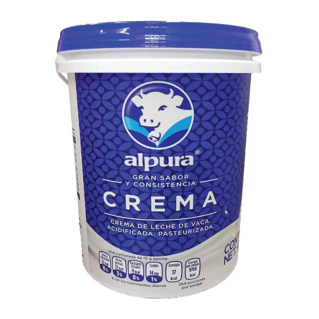 [2259] Crema acida alpura premium, 4 kilos, bote