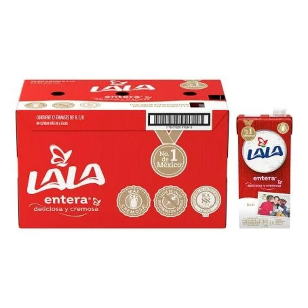 [2279] Leche entera lala, 12 piezas, caja
