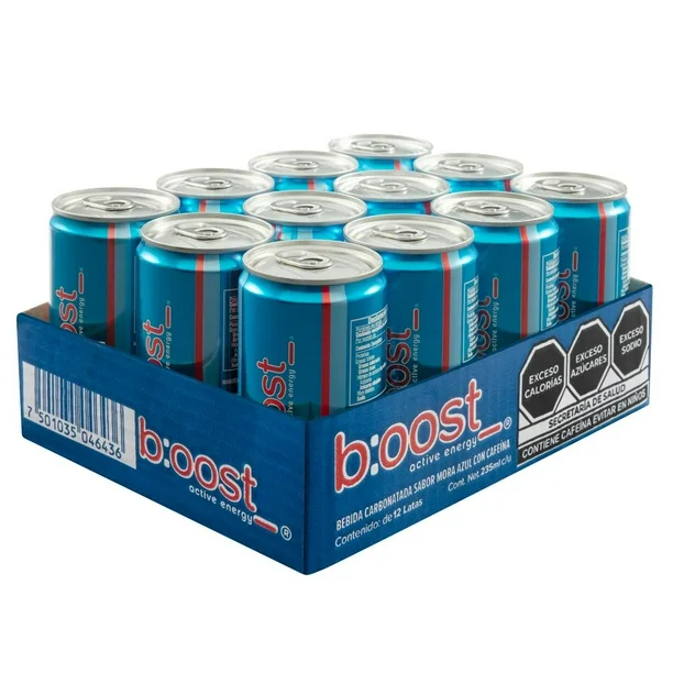 Boost active energy, lata 235ml, 12 pz, paquete