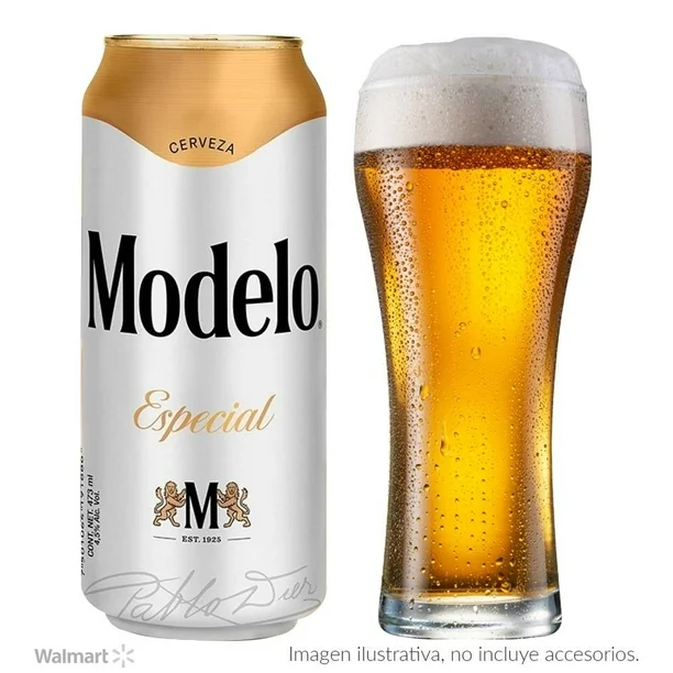 Cerveza  modelo especial, laton de 437 ml, pieza