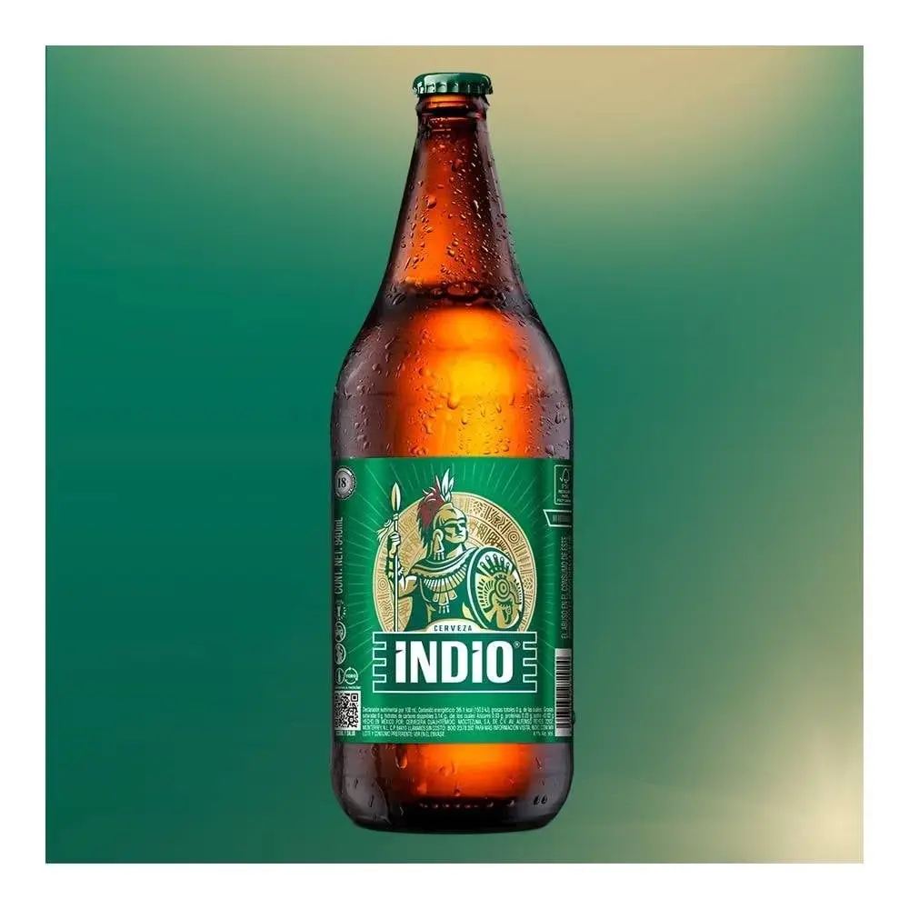 Cerveza caguama de 1.2 lts, indio, pieza