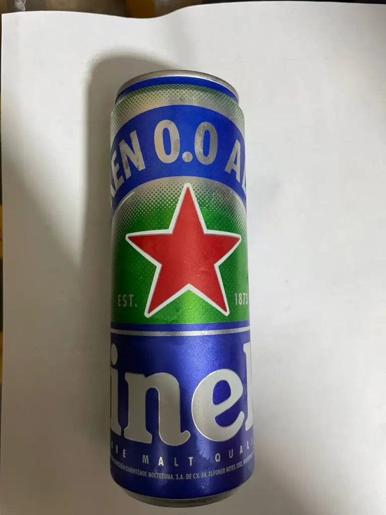 Cerveza heinekeen 0.0, laton de 355 ml, 24 piezas, charola
