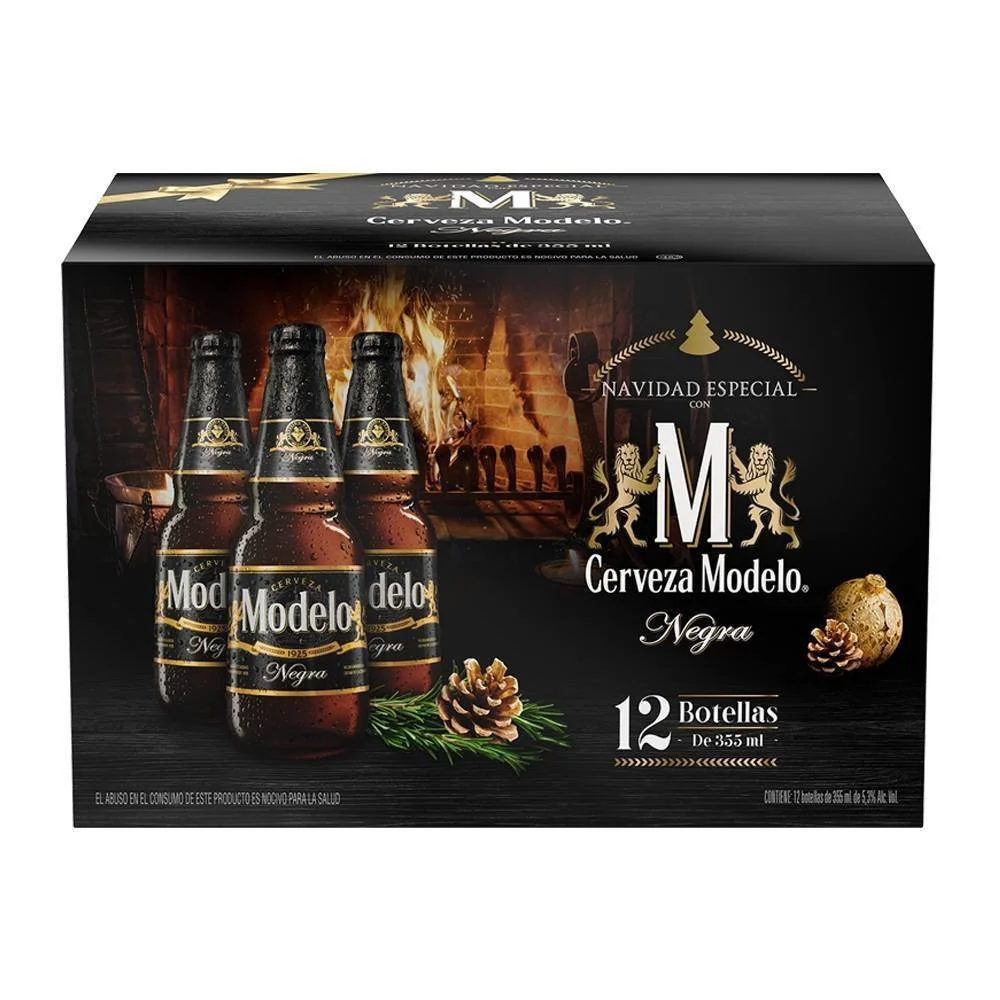 Cerveza negra modelo, caja