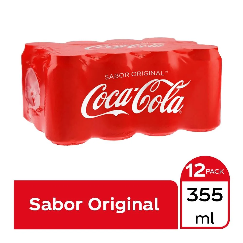 [330] Cocacola regular de 355 ml, 12 unidades, paquete