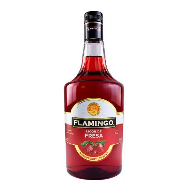 [1252] Licor de fresa, flamingo, litro