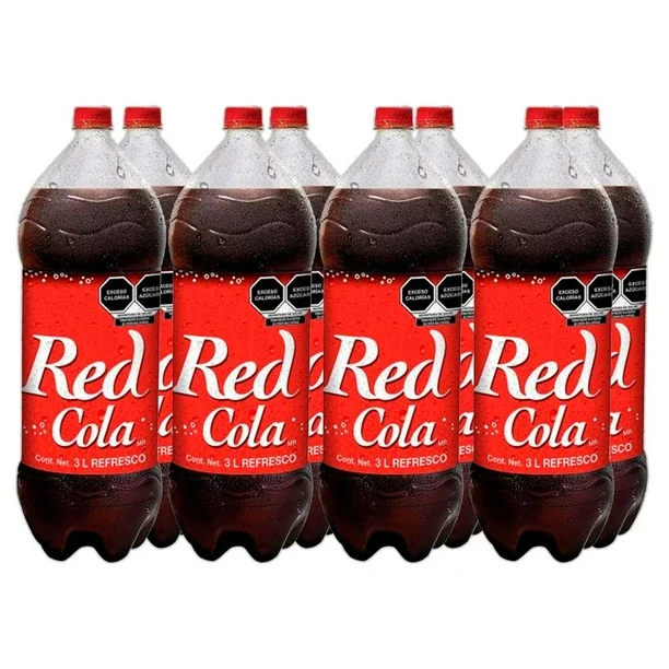 Red cola 3 litros, 8 unidades, caja