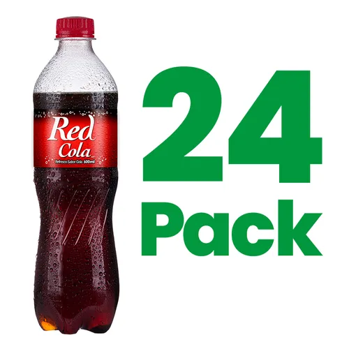 Refresco red cola 24 piezas, 600 mililitros