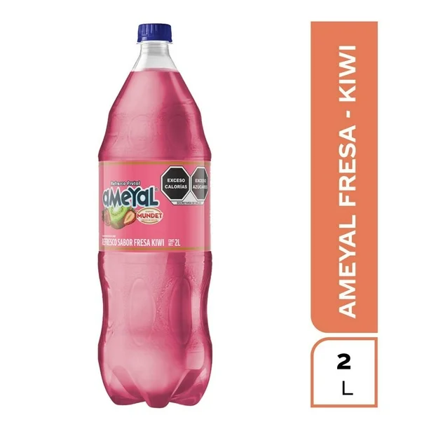 Sidral mundet ameyal fresakiwi, 2 litros. 4 unidades