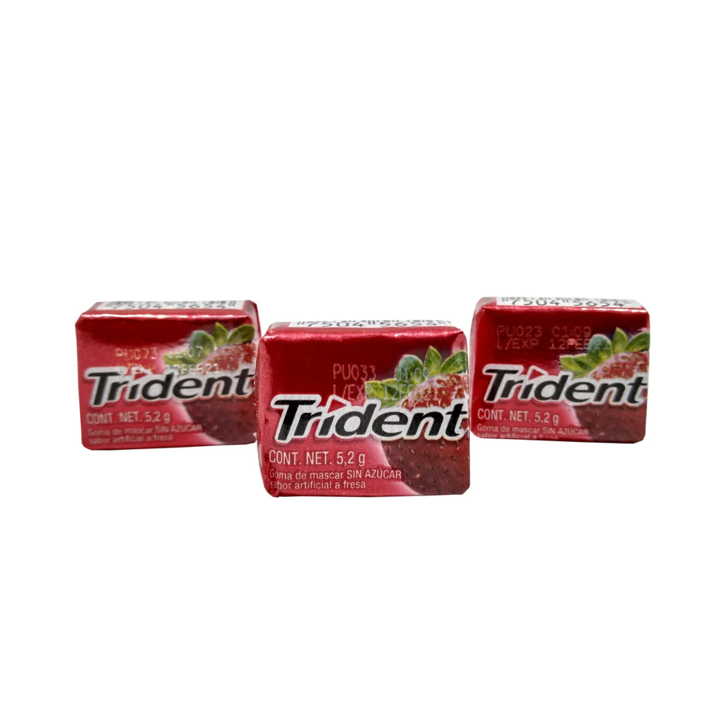 Chicle trident 5.2, Trident fresa, 1 pieza 