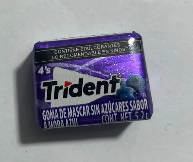 Chicle trident 5.2, Trident mora azul , 1 pieza 