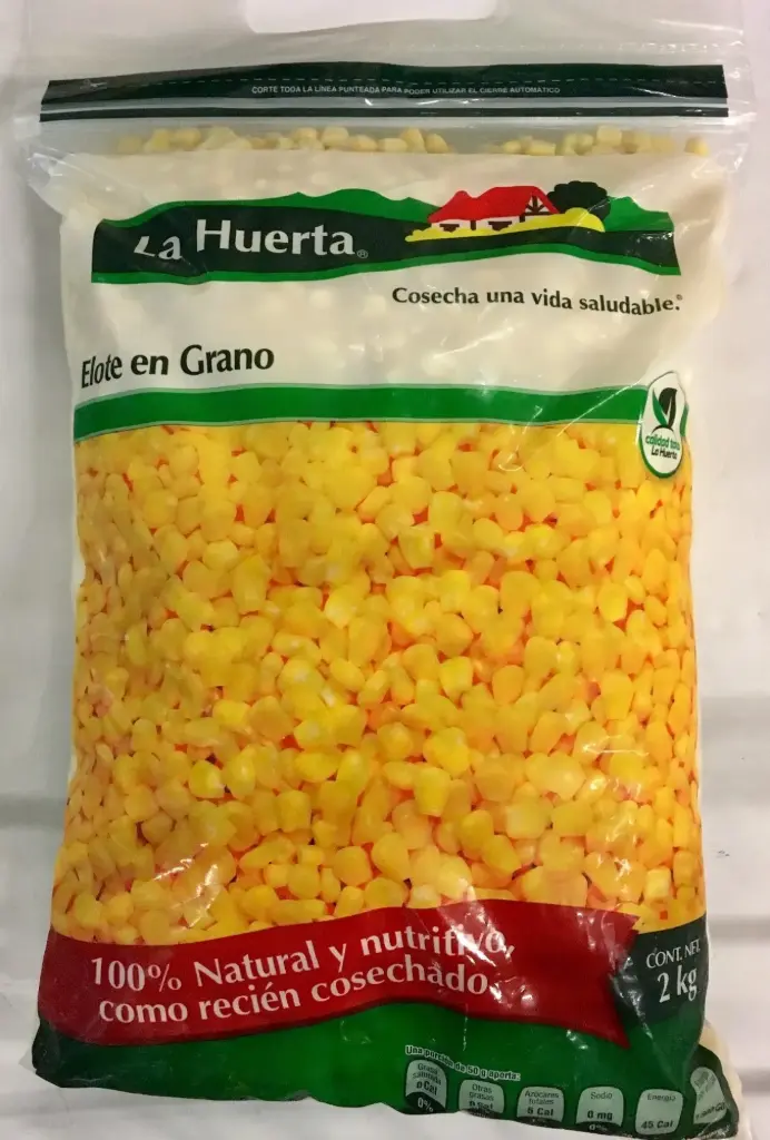 Elote en grano, 2 kilos, pieza