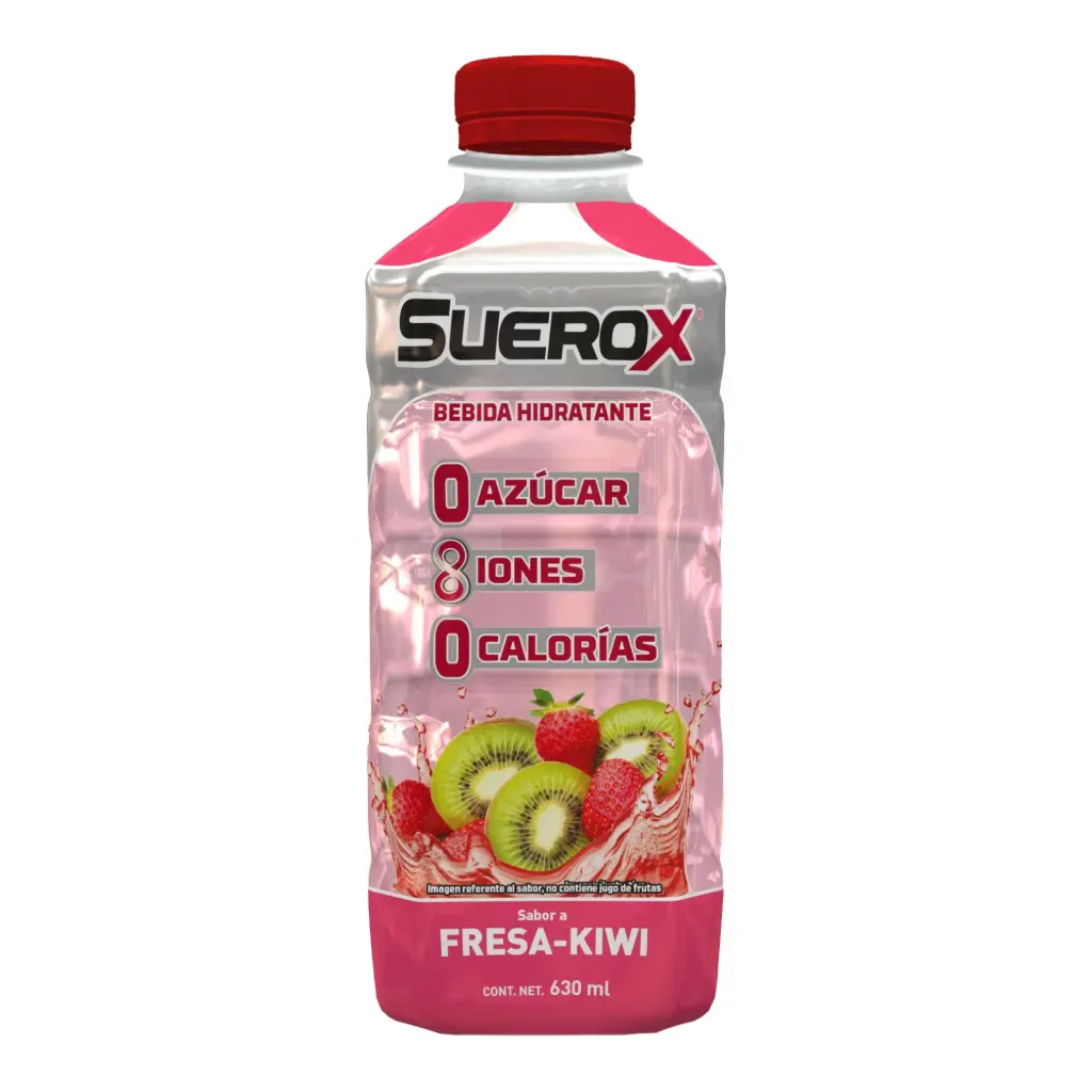 Bebida hidratante fresa kiwi 630 ml, suerox, pieza 