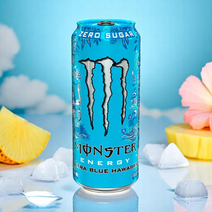 Bebida energetica azul de 473 ml, monster, pieza