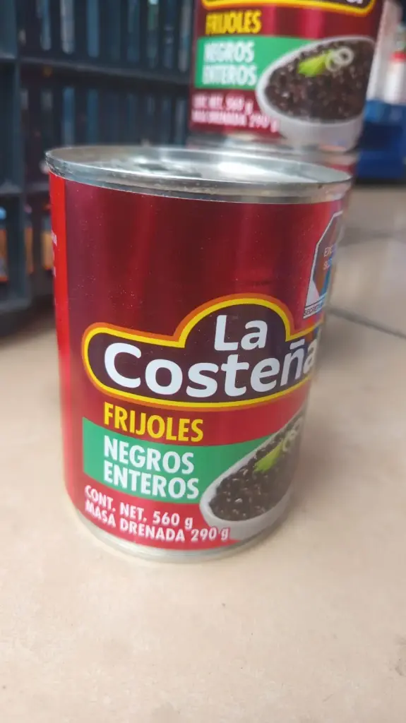 Frijoles Negros Enteros de 560 gramos, la costena, pieza