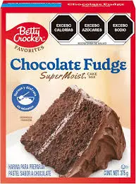Harina chocolate oscuro, crocker fudge, 375 grs, pieza