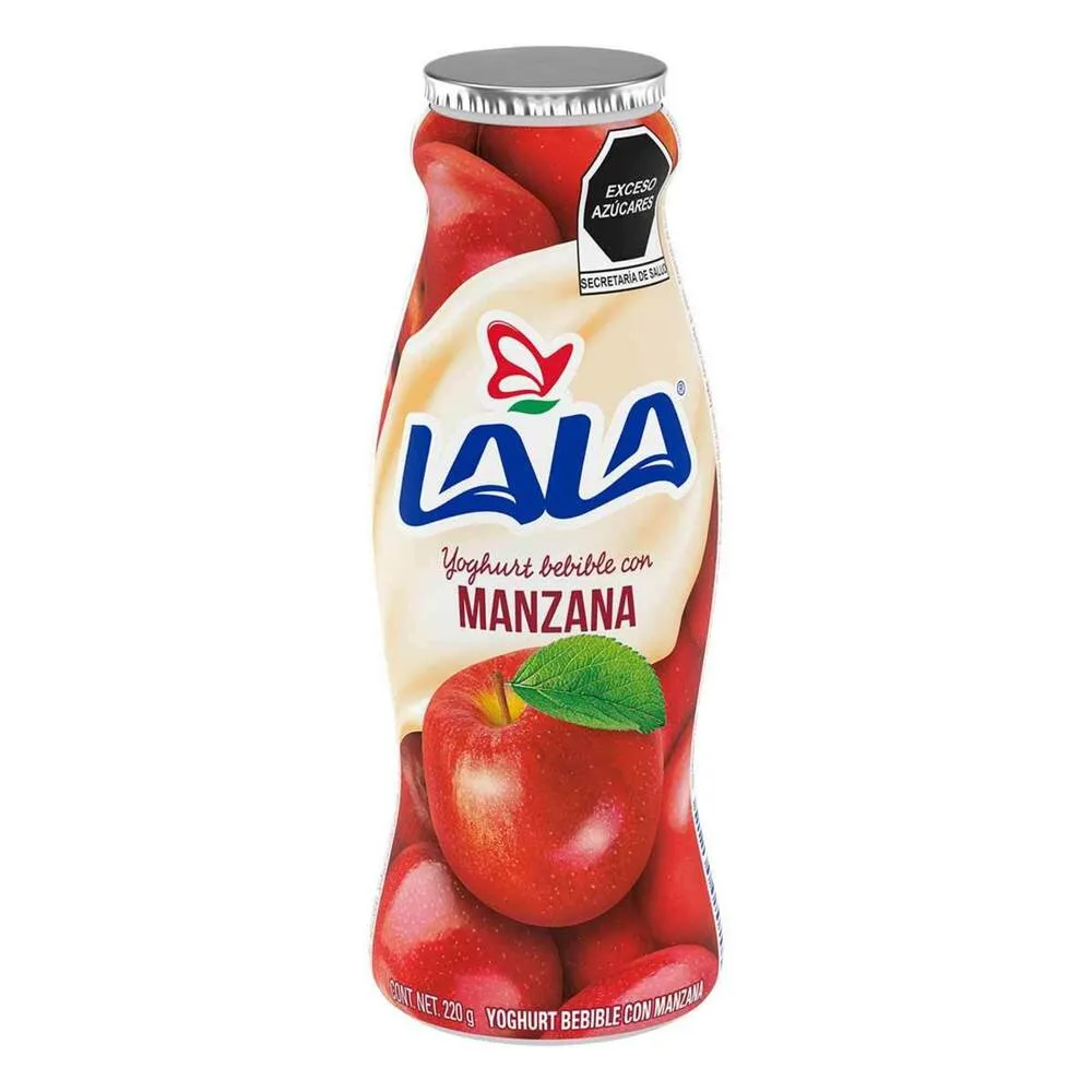 Yogurt bebible sabor manzana 220 gr, lala, pz 