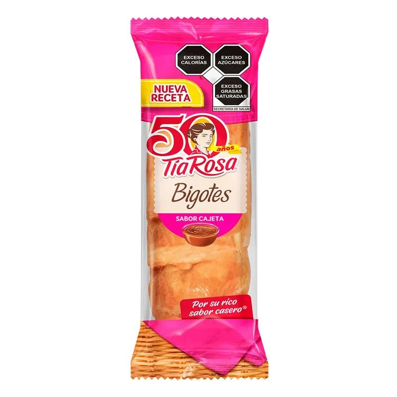 Bigote sabor cajeta, tia rosa, 80 grs, pieza