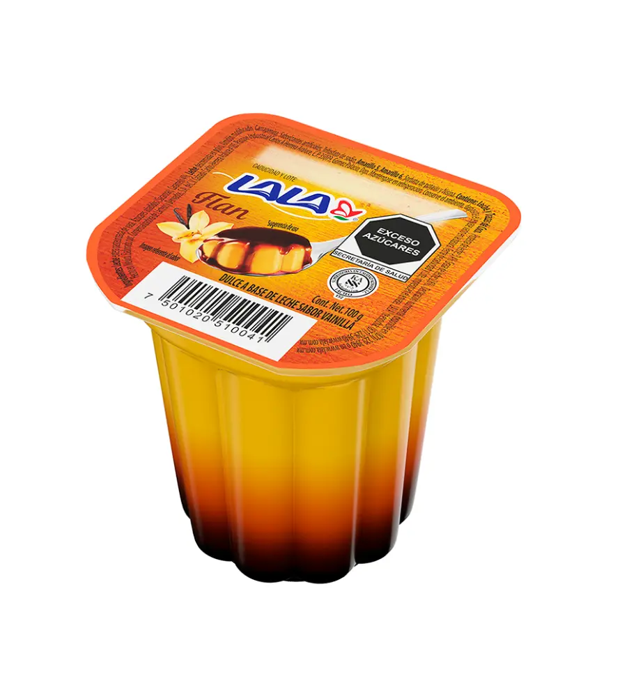 flan de vainilla 100 gr, lala,pz 