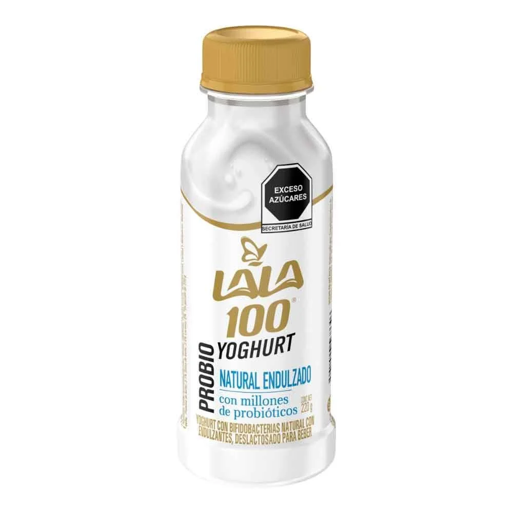 Yogurt bebible sabor natural 220gr, lala 100, pieza