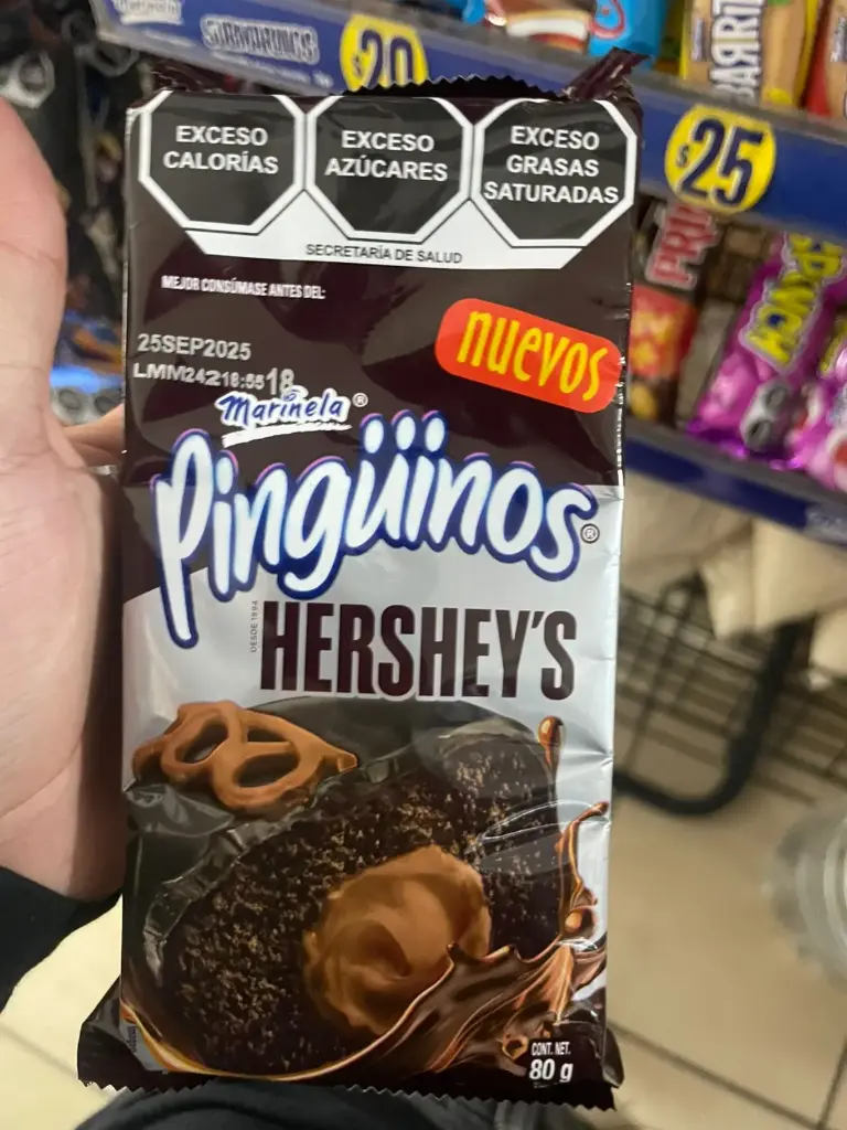 [385A] Pinguinos Hershey´s, marinela, 80 grs, pieza
