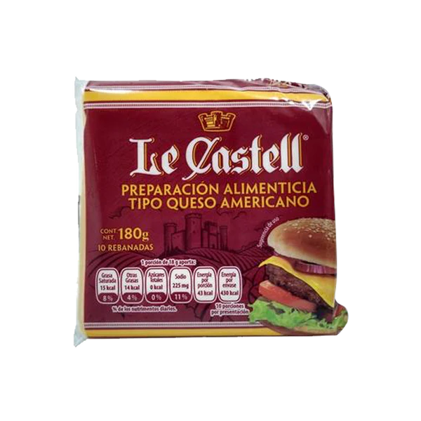 queso amarillo 180 gramos, la castell,pz