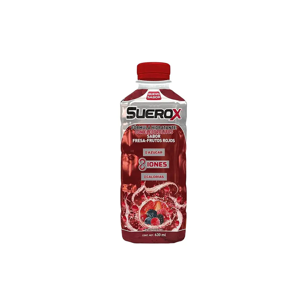 Bebida hidratante fresa 630 ml, suerox, pieza