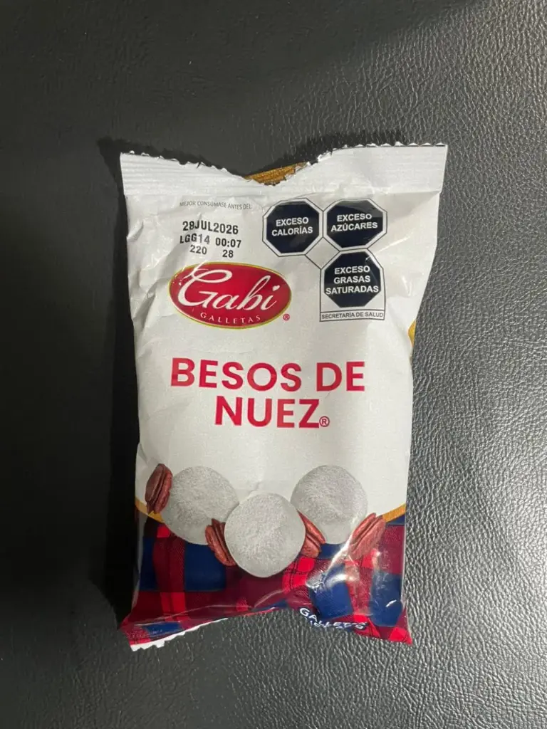 galletas sabor nuez, besos de nuez,pz