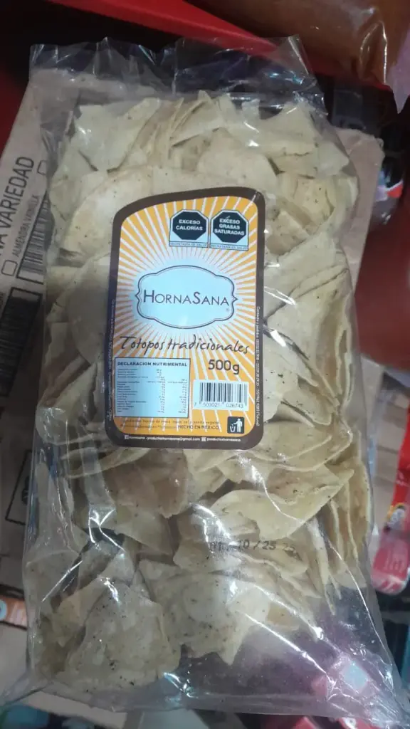 Totopos frito 500grs, horsanna, pieza