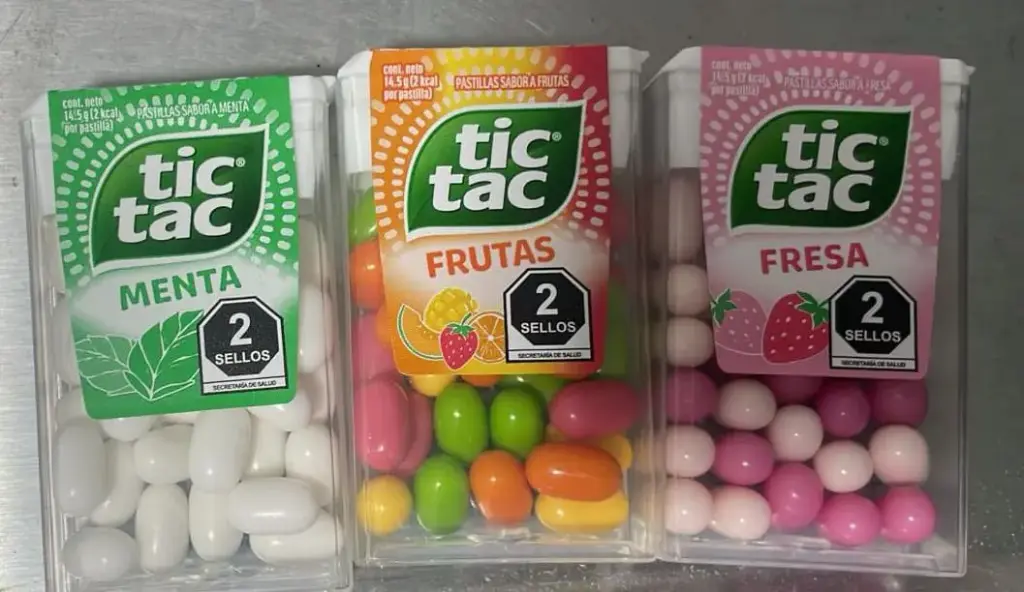 Pastillas de frutas (menta-fruta-fresa) 14.5 grs 12 pz, paquete 